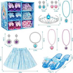 Juguetes de Disfraces Rosados para Niñas, Set de Accesorios de Princesa en Caja, Juguete de Moda y Belleza para Niñas - Product Image 1