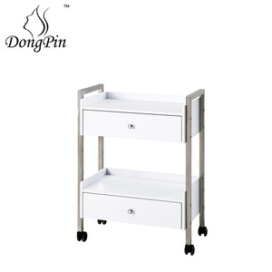Dongpin Beauty Salon <b>Trolley</b> 64x40x87cm Double Layer With Drawers Mobile Storage Cart For Nail And Hairdressing <b>Tools</b> - Product Image 2