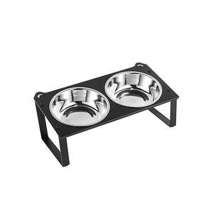 Bols d'alimentation pour animaux de compagnie en acier inoxydable, double bol, antidérapant, anti-renversement, épaissi, grande capacité pour chats et chiens - Product Image 1