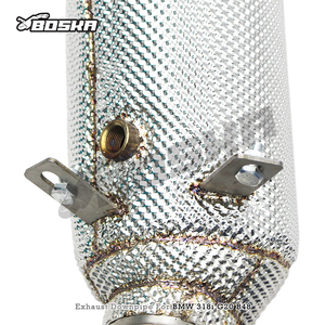 ท่อไอเสียแบบกำหนดเอง High Flow Catted 300cell Downpipe สำหรับ BMW ซีรีส์ 3 รุ่น 318/318i G20 B48 2.0T ปี 2020-2024 พร้อมแผ่นกันความร้อนสแตนเลส - Product Image 5