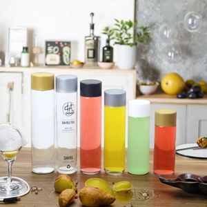 Vente en gros Bouteille d'eau en verre carrée unisexe moderne portable de 350ml 500ml 1000ml avec <span class=keywords><strong>isolation</strong></span> thermique Couvercles en métal Scellage en <span class=keywords><strong>liège</strong></span> - Product Image 4