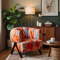 Fauteuil de salon moderne en tissu, convertible et réglable, siège individuel, canapé d'appoint, fauteuil de détente pour salon et chambre à coucher