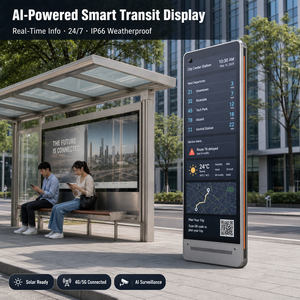 Pensilina <span class=keywords><strong>Autobus</strong></span> Intelligente ad Energia Solare con Segnaletica Digitale, Informazioni sui Trasporti in Tempo Reale e Schermo Pubblicitario - Product Image 5