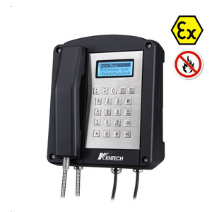 Teléfono Industrial a Prueba de Explosiones, Montaje en Pared, Auricular Intrínsecamente Seguro, Certificado IECEx, Color Negro - Product Image 1
