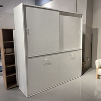 Lit mural modulaire de taille standard NOVA Space Saving Modern Design 20WB017, lit Murphy pliable avec rangement, structure en bois