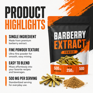 Extrait de Barbéris Biologique Liposomal en Gros 1500mg Chlorhydrate de Berbérine en Poudre Soutien à la Santé Digestive GMP - Product Image 2