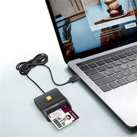 Lector y Grabador de Tarjetas Inteligentes USB EMV de Alta Calidad, Compatible con ISO 7816, IC, ID, CAC, SIM, ATM, Tarjetas de Crédito y Débito con Chip para PC y Laptop