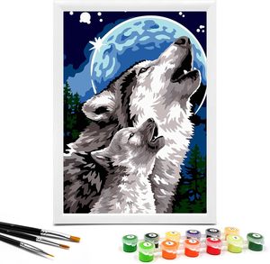 Kit di Pittura a Numeri con Animali e Colori Acrilici <span class=keywords><strong>Facili</strong></span> - Set Completo di Pittura a Numeri, Regalo Perfetto per Hobby e Decorazione Murale - Product Image 1