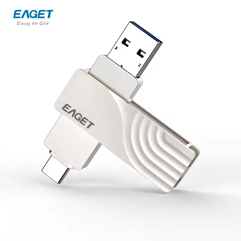 Eaget số lượng lớn USB3.0 kích thước tùy chỉnh 2 trong 1 32GB 128GB 64Mb 1TB 2 TB ổ đĩa flash bút ngón tay cái ổ đĩa flash đĩa Memoria USB Pendrive