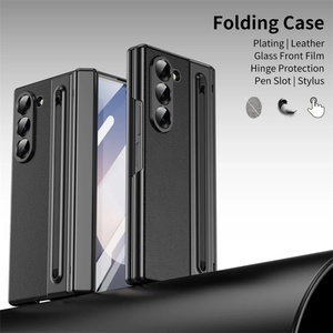 Funda de Teléfono de Cuero PU Electrochapada de Lujo para Samsung Z Fold 3 4 5 6 7 con Protector de Pantalla HD Integrado y Cubierta Rígida - Product Image 2