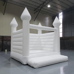 Château gonflable commercial extérieur blanc pour <span class=keywords><strong>location</strong></span>, idéal pour mariages et fêtes, en PVC, capacité 300 kg, facile à installer - Product Image 5