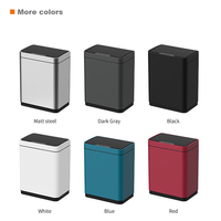 Corbeille à papier à induction pour hall d'hôtel de luxe, ouverture supérieure, acier inoxydable 410, couvercle en ABS, série VAGAS, capacité de 12L à 80L, options de couleur
