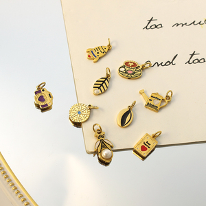 Breloques en émail en acier inoxydable pendentif coloré de mode pour la fabrication d'accessoires de bijoux - Product Image 3