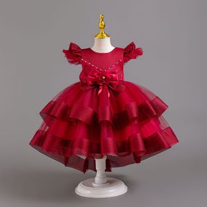 Luxe fleur fille élégante fête moelleux Tulle <span class=keywords><strong>Cocktail</strong></span> 3-12 ans enfants mariage demoiselle d'honneur célébration <span class=keywords><strong>robe</strong></span> - Product Image 2