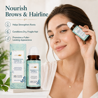 ATOANY Livraison Rapide Huile de Ricin et Encens en Roll-On pour Visage, Cheveux et Peau, Pressée à Froid, Hydratante et Nourrissante, Sourcils, Marque Privée