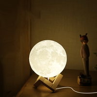Lampe lunaire LED Tuya Impression 3D Veilleuse Nouvelle lumière lunaire intelligente moderne pour chambre à coucher