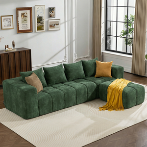 Envío Rápido desde Almacén en el Reino Unido, Sofá de Espuma Estilo Tofu Meroow MS2, Sofá en Forma de L Silencioso Sin Madera con 4 Cojines - Product Image 5