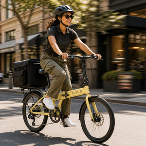 Bicicleta Plegable AVIUS Sand de 20 Pulgadas con Llanta de Aluminio Resistente, 7 Velocidades, Carga de 120 kg, para Entregas y Desplazamientos, con Doble Freno de Disco, Acero de Alto Carbono - Product Image 2