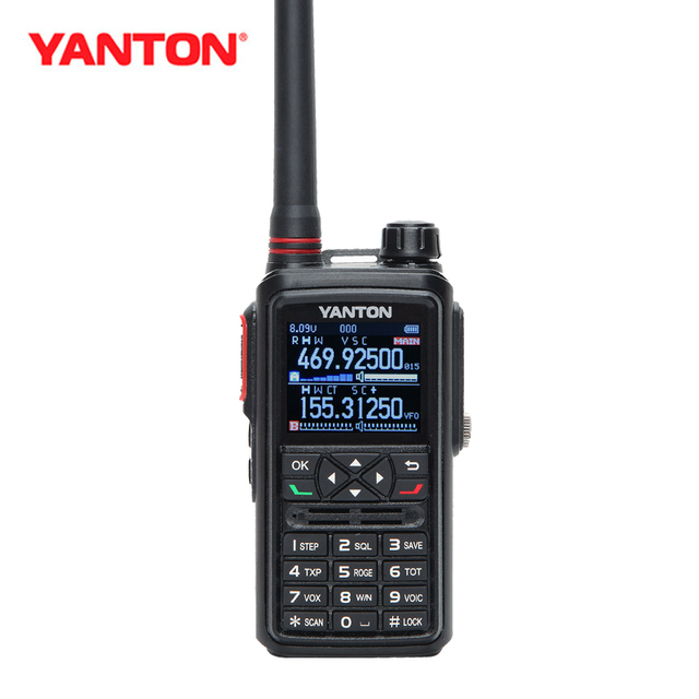 Dual Band Radio Waterproof and Dustproof 5W Long Range Portable Radio Air Band Received Walkie Talkie YANTON T-360UV