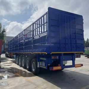 Semi-remorque à plateau à 5 essieux en acier de 90 tonnes de bonne qualité pour le <span class=keywords><strong>transport</strong></span> de bétail/vaches/porcs/volailles/<span class=keywords><strong>animaux</strong></span> - Product Image 5