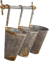 Vente flash : Pots en étain rustiques classiques, pots à fleurs suspendus en acier galvanisé antique, pot à plantes écologique, décoration d'intérieur