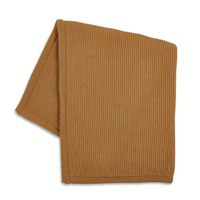 Recién llegado, manta de punto sólido de algodón orgánico de 75 * cm, nombre bordado personalizado, ropa de cama para niños, recepción de regalo para Baby Shower