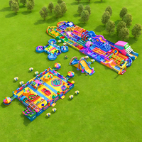 Parcours d'obstacles gonflable géant commercial pour événements, festivals, entreprises de location et divertissement familial