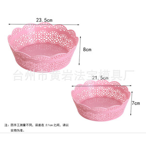Oval Plastic Lace Fruit <b>Basket</b> <b>Storage</b> Tray Desktop Organizer For Candy Vegetables Custom Mold - Product Image 4