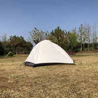 Tenda Ultra-Ringan Dua Lapis Anti Angin Tali Reflektif Tipe Penyangga Lurus Pasak Aluminium Ultralight untuk Backpacking dan Camping