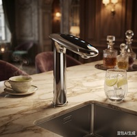 Grifo Eléctrico Todo en Uno para Agua con Gas, con Ósmosis Inversa, Agua Fría y Caliente Purificada, para Cocina, Inteligente y Ecológico