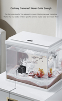 Cámara Inalámbrica para Pecera 1080P WiFi, Monitor de Acuario con Audio Bidireccional, Visión Nocturna y Detección de Movimiento