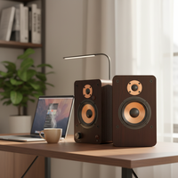 Système Mini Haut-parleurs d'étagère Hi-Fi Professionnels 2.0 Canaux Amplifiés avec DSP 3D et Boîtier en Bois pour Studio (OEM/ODM)