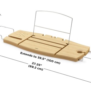 Plateau de <span class=keywords><strong>baignoire</strong></span> Plateau de <span class=keywords><strong>baignoire</strong></span> en bambou Utoplike avec <span class=keywords><strong>porte</strong></span>-serviettes coulissant Table de bain avec <span class=keywords><strong>porte</strong></span>-livre - Product Image 3