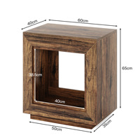 Table basse murale moderne en bois, durable et simple, avec rangement intégré, design peu encombrant pour salon, maisons d'hôtes et petits espaces