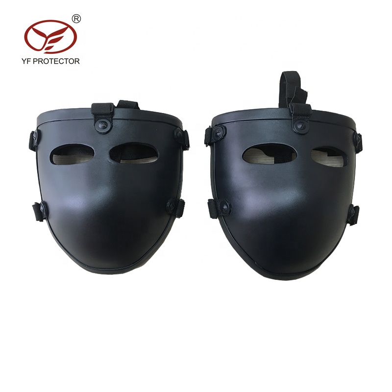 Full Face Protector Half Face Protection Face Shield Outdoors Hard Sturdy Black Mask