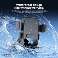 Soporte Flexible para Teléfono Móvil Eway Profesional para Exteriores, Impermeable, 15W, para Cargador Inalámbrico, Universal para iPhone/Android, para Motocicleta
