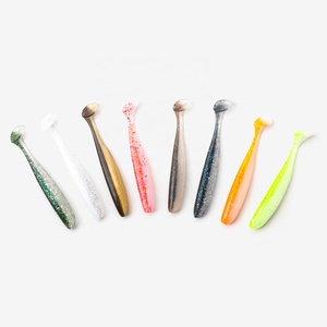 ROVORO Tackle 3.5-12cm 8 Couleurs <span class=keywords><strong>Leurre</strong></span> Anti-herbe de Haute Qualité Appâts Souples en Plastique <span class=keywords><strong>pour</strong></span> la Pêche Queue de Pagaie Queue en T Eau Douce et Salée - Product Image 4