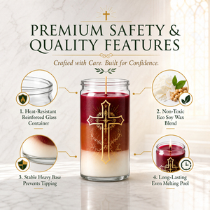 Ensemble de bougies parfumées faites à la main en gros, avec croix, Sacré-Cœur de Jésus, Bon Pasteur, Pâques, Noël, Nouvel An, cadeaux religieux - Product Image 5