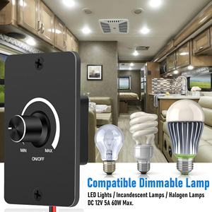 <span class=keywords><strong>Interrupteur</strong></span> rotatif à intensité variable 12V 5A 60W, <span class=keywords><strong>variateur</strong></span> marche/arrêt pour éclairage LED de camping-car, remorque, camion, luminaire, éclairage de type puck, éclairage de type auvent - Product Image 6