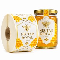 Étiquettes autocollantes personnalisées en vinyle, résistantes aux UV, aux rayures, en feuille d'or, imperméables, découpées à la forme, pour vin, whisky, miel