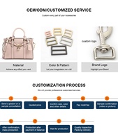 Asa de aleación para bolso, asa metálica dorada para accesorios de bolsos y piezas de bolsos, accesorios DIY para hacer carteras
