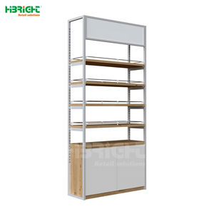 ชั้นวางของโลหะสำหรับงานหนักสองด้านสำหรับซูเปอร์มาร์เก็ตพร้อมตู้สำหรับร้านเครื่องสำอางและความงามตามสั่ง - Product Image 1