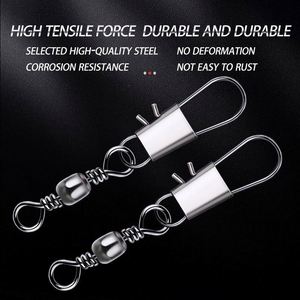 210 pièces d'accessoires de pêche : Émerillons roulants avec agrafes de sécurité, Émerillons à <span class=keywords><strong>barillet</strong></span> à changement rapide et à verrouillage, Connecteurs à roulement à billes - Product Image 3