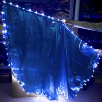 Drapeaux LED Danseurs Chrétiens Culte Drapeaux ailes d'ange Bannière Église Drapeaux de louange métalliques avec lumières LED