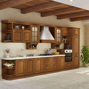 Armoires de cuisine Zensinc de style européen et australien, en bois massif de pin noir, modulaires, écologiques et multifonctionnelles - Product Image 1