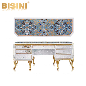 Coiffeuse de meubles en incrustation de coquillage italien, 1 pièce, ensemble de coiffeuse de luxe avec miroir <span class=keywords><strong>et</strong></span> 1 pièce - Product Image 6