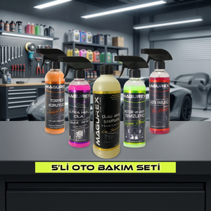 ชุดดูแลรักษารถยนต์ Magurex Economical 5 ชิ้น ชุดซุปเปอร์เซ็ต ขนาดเดียว ผลิตในตุรกี - Product Image 2