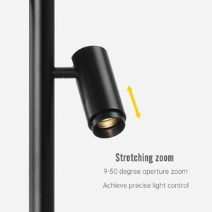 โคมไฟตั้งพื้น LED แบบนอร์ดิกที่ทันสมัยสีดำพร้อมชิปปรับมุมได้ - Product Image 5
