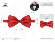 Solid Color Bow Tie Bright <b>Red</b> Pre Tied <b>Silk</b> Formal Wear - Product Image 1