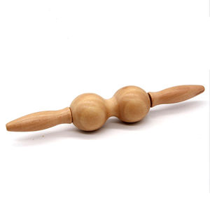 Individuelles Logo Natürlicher Holz-Therapiestab für Lymphdrainage Holzmassagegerät Körpermassage-Werkzeug Rückenmassageroller - Product Image 3
